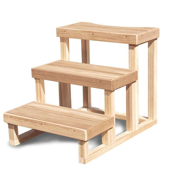 Dundalk Leisurecraft 3 Tier Steps for Cold Plunge - Clear Red Cedar Hot Tub Accessories
