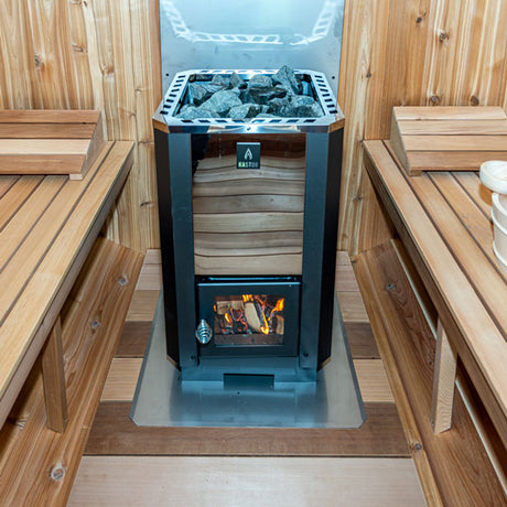 Dundalk Leisurecraft Karhu Wood Burning Sauna Heater With Rocks Sauna Heaters