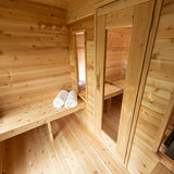 Dundalk Leisurecraft Canadian Timber Georgian Cabin Sauna With Changeroom Saunas