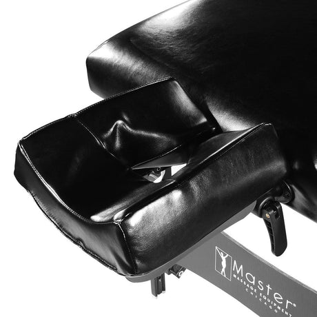 Master Massage 31" MONTCLAIR™ Stationary Massage Table Package with Lift Back Action & MEMORY FOAM! (Black Color )