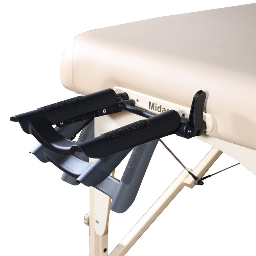 Master Massage 31" SPAMASTER™ Salon Portable Massage Table Package -Lift-Back Action! (Cream Color)