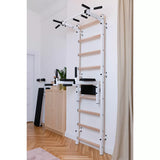 BenchK Stall Bar/Swedish Ladder For Home With Pull-up Bar And Dip Station 722 Wall Bars