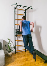 BenchK Stall Bar/Swedish Ladder For Home With Pull-up Bar And Dip Station 722 Wall Bars