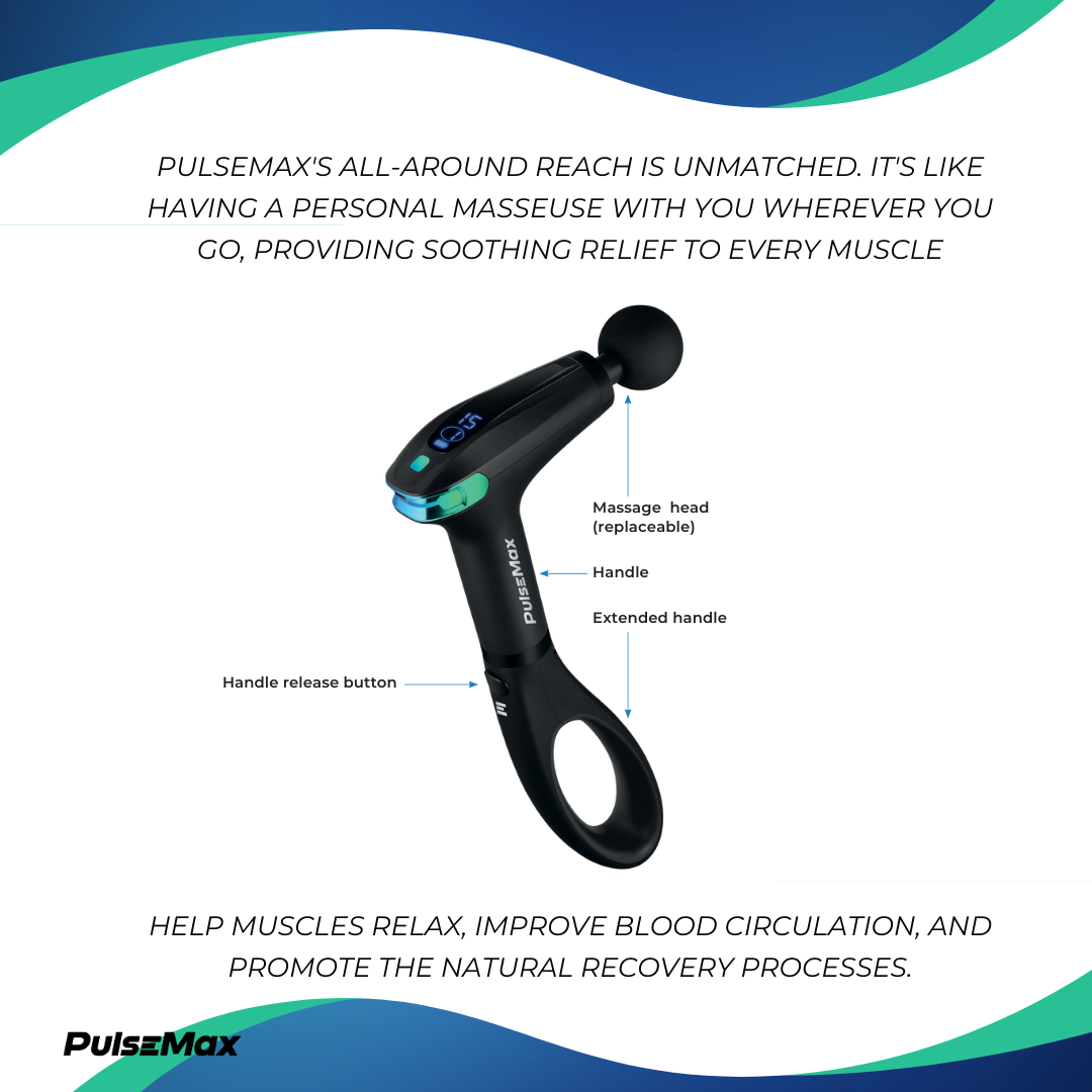 ReAthlete Percussive Therapy Devices Pulsemax Extend Massage Gun