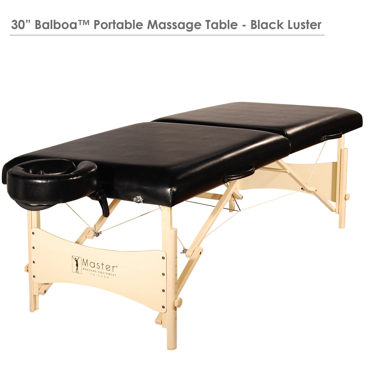 Master Massage 30" Balboa Portable Massage Table face cradle Black