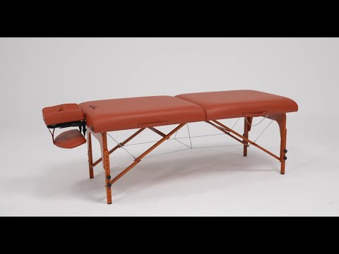 Master Massage 31" SANTANA™ Portable Massage Table Package With Therma-Top®-Adjustable Heating System, Shiatsu Cables, Reiki Panels! (Mountain Red)