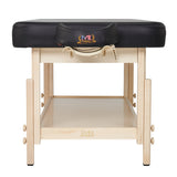 Master Massage 30" Harvey Comfort™  Stationary Salon Massage Tables (Black) With Ambient Light System